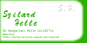 szilard helle business card